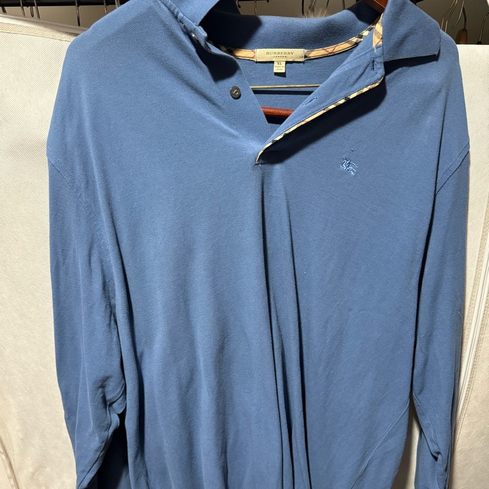 Burberry Long-sleeve Cotton Polo Shirt